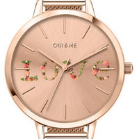 Oui  Me Grande Fleurette Rose Gold Tone Stainless Steel Quartz Me010112 Women's Watch