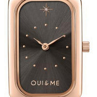 Oui  Me Finette Rose Dark Grey Dial Leather Strap Quartz Me010116 Women's Watch