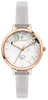 Oui  Me Petite Fleurette White Matt Dial Leather Strap Quartz Me010139 Women's Watch