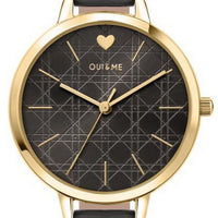 Oui  Me Petite Amourette Dark Grey Dial Leather Strap Quartz Me010150 Women's Watch