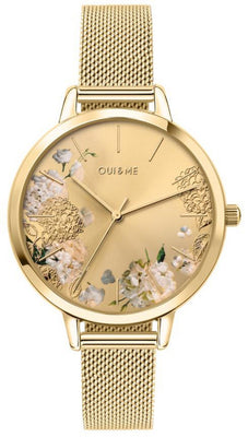 Oui  Me Grande Fleurette Gold Tone Stainless Steel Quartz Me010151 Women's Watch