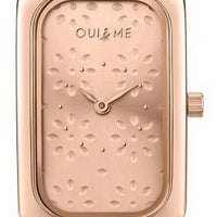 Oui  Me Finette Rose Gold Sunray Dial Leather Strap Quartz Me010162 Women's Watch