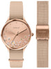 Oui  Me Petite Bichette Rose Gold Sunray Dial Nylon Strap Quartz Me010174 Women's Watch