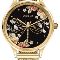 Oui  Me Bichette Black Dial Gold Tone Stainless Steel Quartz Me010178 Women's Watch