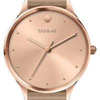 Oui  Me Petite Bichette Rose Gold Sunray Dial Nylon Strap Quartz Me010199 Women's Watch