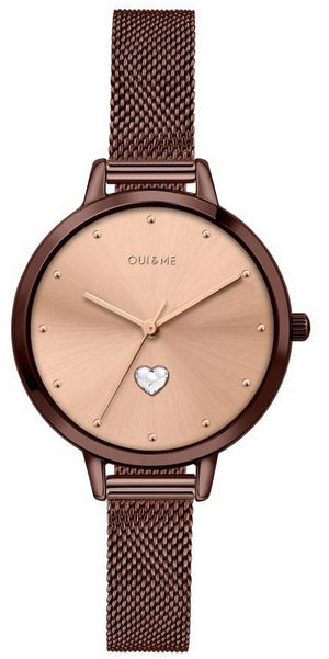 Oui  Me Petite Amourette Rose Gold Sunray Dial Stainless Steel Quartz Me010221 Women's Watch