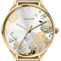 Oui  Me Bichette Silver Dial Gold Tone Stainless Steel Quartz Me010230 Women's Watch