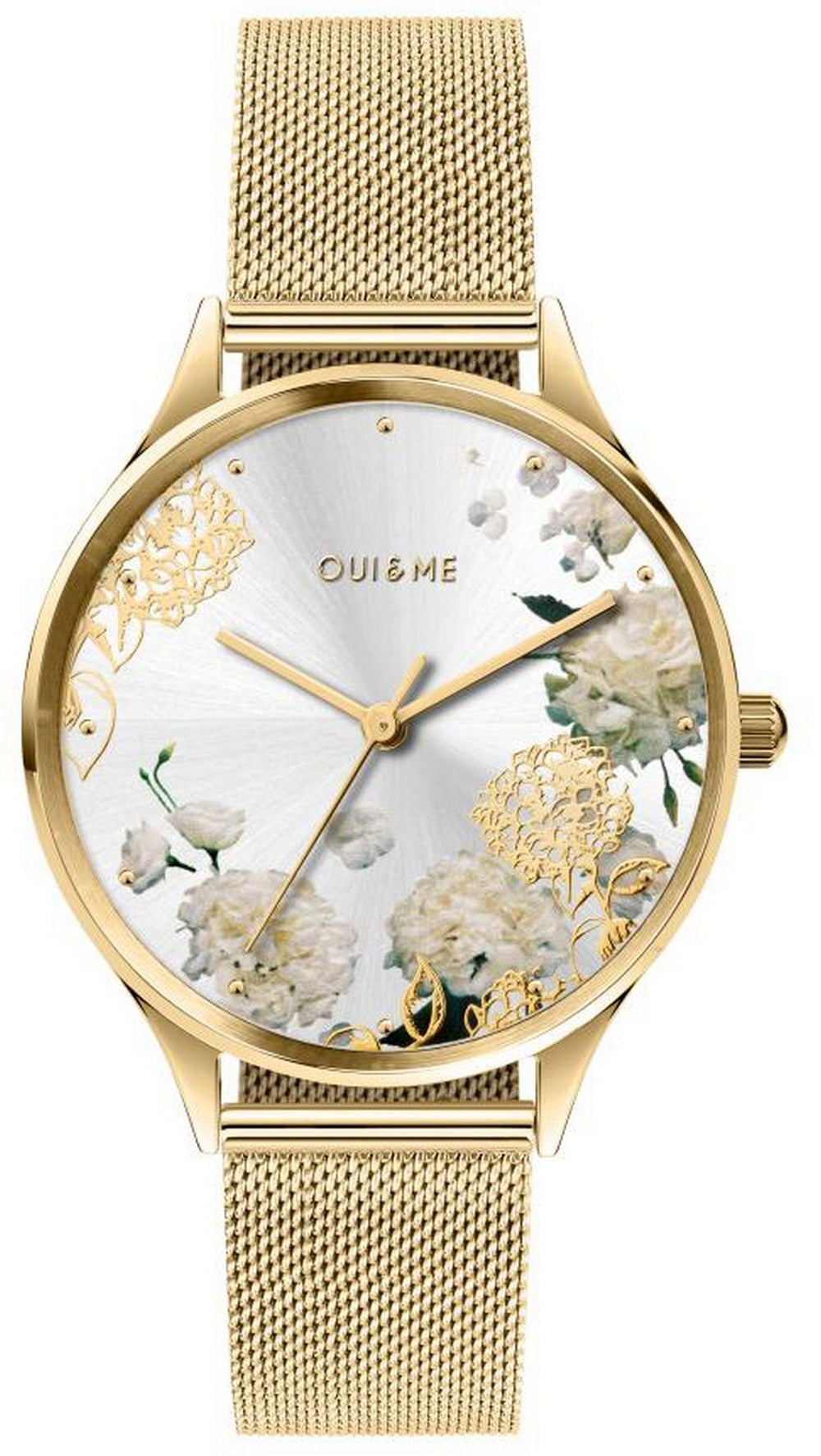 Oui  Me Bichette Silver Dial Gold Tone Stainless Steel Quartz Me010230 Women's Watch