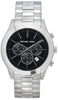 Michael Kors Slim Runway Chronograph Black Dial Quartz Mk1056set 100m Men's Watch With Gift Set