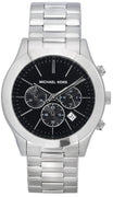 Michael Kors Slim Runway Chronograph Black Dial Quartz Mk1056set 100m Men's Watch With Gift Set