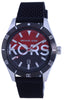 Michael Kors Layton Black-red Dial Silicon Strap Quartz Mk8892 Men's Watch