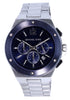 Michael Kors Lennox Chronograph Stainless Steel Blue Dial Quartz Mk8938 Men's Watch