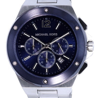 Michael Kors Lennox Chronograph Stainless Steel Blue Dial Quartz Mk8938 Men's Watch