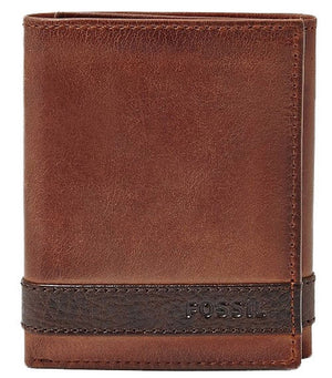 Fossil Quinn Trifold Brown Ml3645200 Men's Wallet