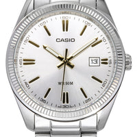 Casio Classic Analog Stainless Steel Silver Dial Quartz Mtp-1370d-7a2 Men's Watch