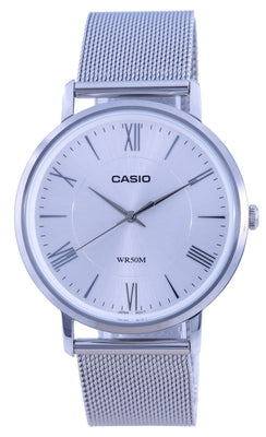 Casio Analog Silver Dial Stainless Steel Quartz Mtp-b110m-7a Mtpb110m-7 Men's Watch