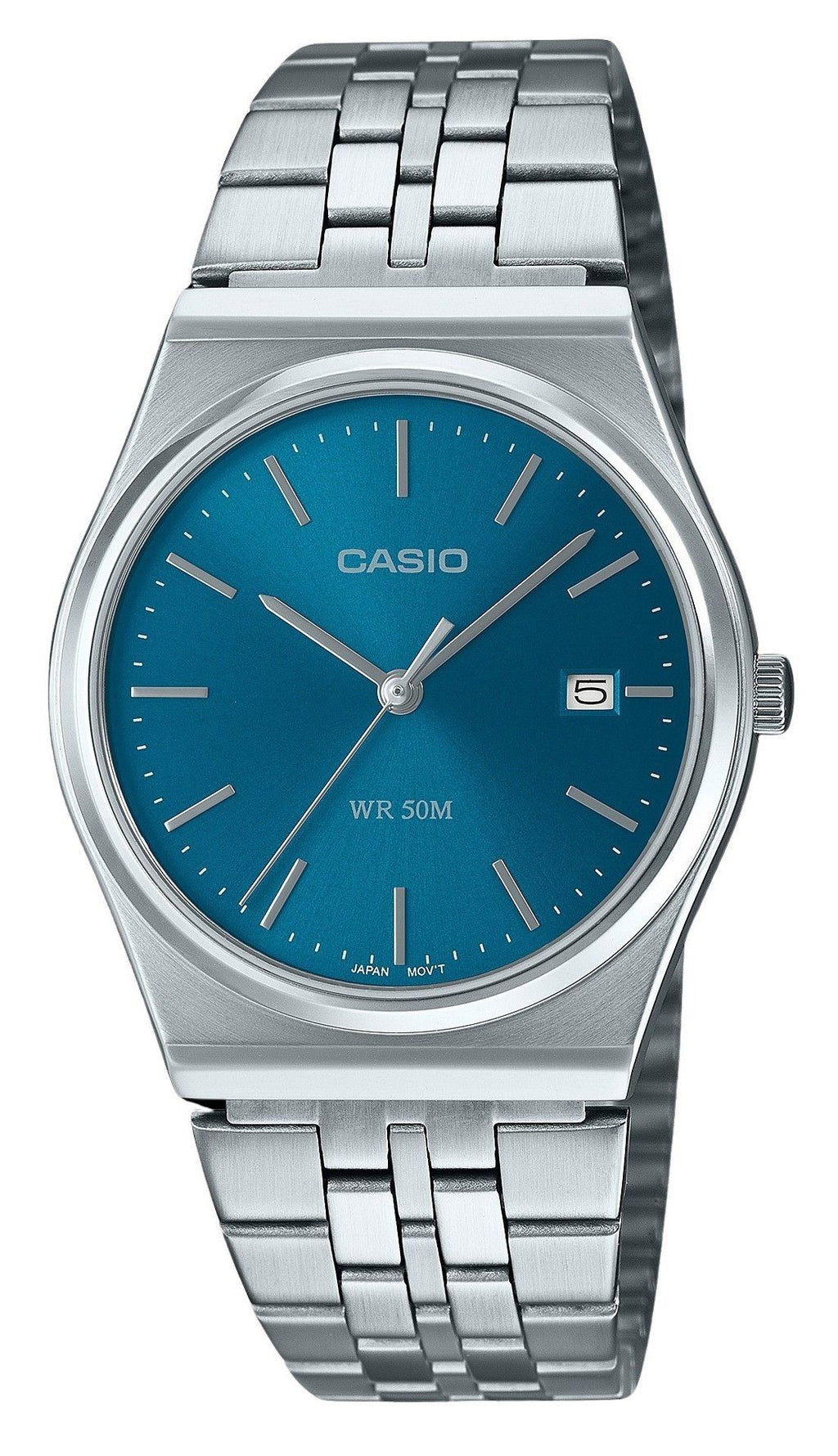 Casio Standard Analog Stainless Steel Blue Dial Quartz Mtp-b145d-2a2 Men's Watch