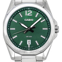 Casio Standard Analog Stainless Steel Green Dial Quartz Mtp-e725d-3a Men's Watch