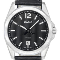 Casio Standard Analog Leather Strap Black Dial Quartz Mtp-e725l-1a Men's Watch