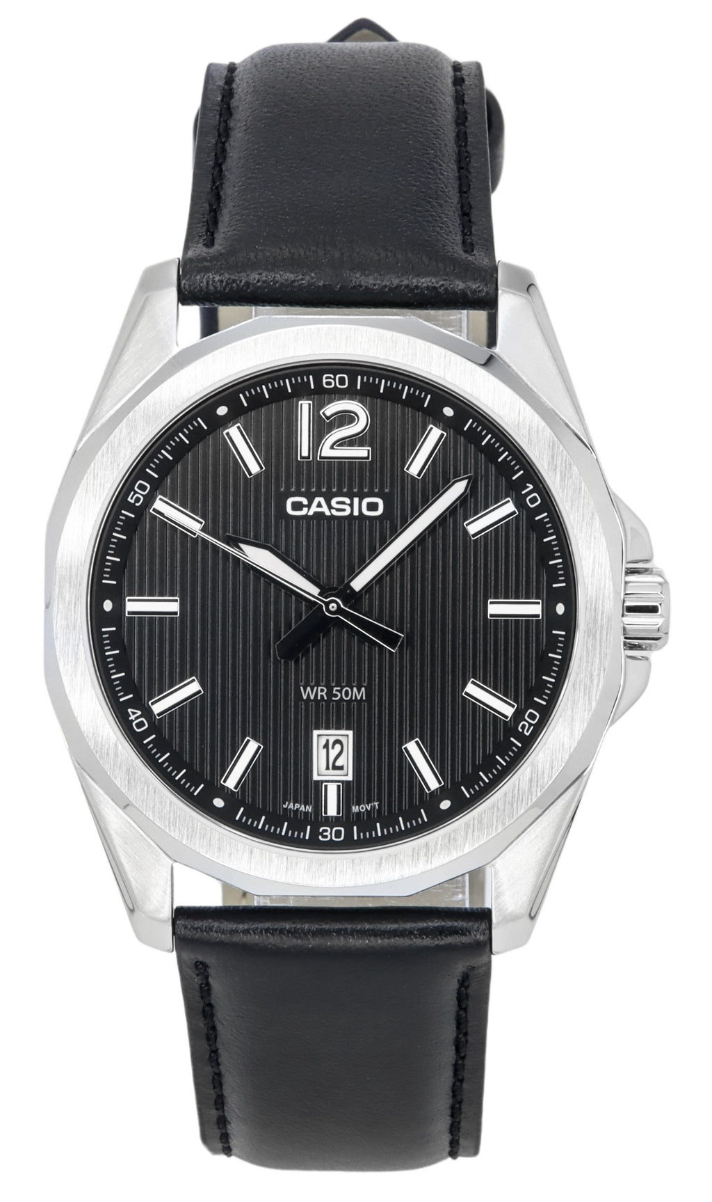 Casio Standard Analog Leather Strap Black Dial Quartz Mtp-e725l-1a Men's Watch