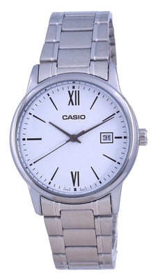 Casio White Dial Stainless Steel Analog Quartz Mtp-v002d-7b3 Mtpv002d-7 Men's Watch