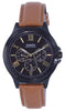 Casio Chronograph Leather Strap Analog Mtp-v300bl-5a Mtpv300bl-5 Men's Watch