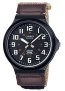 Casio Standard Analog Cloth Strap Black Dial Quartz Mw-240b-5bv Men's Watch