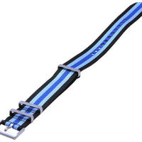 Ratio Nato20 Black And Blue Nylon 22mm Watch Strap