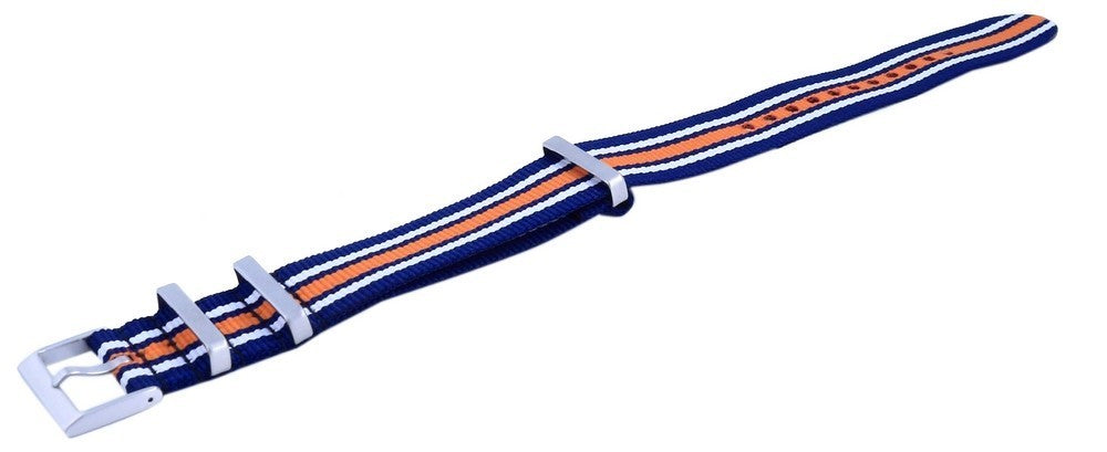 Ratio Nato35 Blue And Orange Polyester 22mm Strap