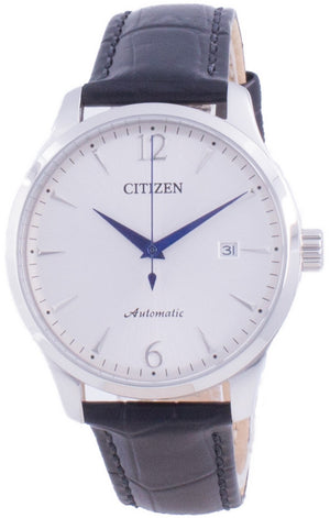 Citizen Silver Dial Calf Leather Strap Mechanical Nj0110-18a Men's Watch