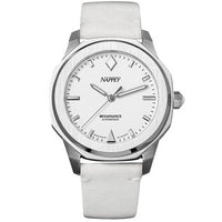 Nappey Renaissance Steel And White Suede Automatic Ny41-ad2m-3b2a 200m Unisex Watch