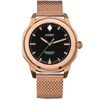 Nappey Renaissance Rose Gold And Black Milanese Automatic Ny41-bd1m-6b9a 200m Unisex Watch