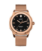 Nappey Renaissance Rose Gold And Black Milanese Automatic Ny41-bd1m-6b9a 200m Unisex Watch
