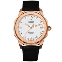 Nappey Renaissance Rose Gold And White Suede Automatic Ny41-bd2m-3b1a 200m Unisex Watch