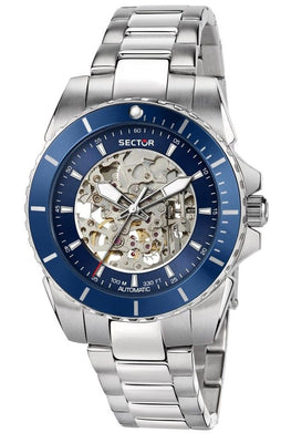 Sector 450 Automatico Stainless Steel Skeleton Blue Dial Automatic R3223276003 100m Men's Watch