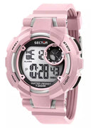 Sector Ex-36 Digital Pink Polyurethane Strap Black Dial Quartz R3251283004 100m Women's Watch