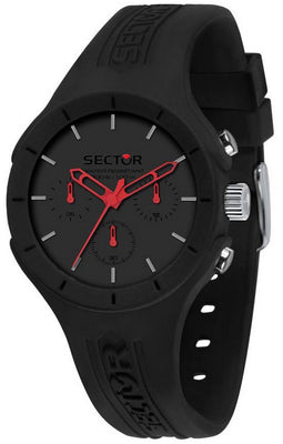 Sector Speed Black Dial Silicon Strap Quartz R3251514013 100m Men's Watch