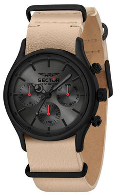 Sector 660 Gun-sunray Dial Leather Strap Quartz R3251517006 Men's Watch