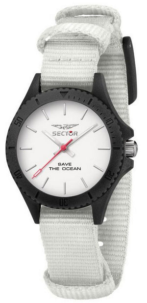 Sector Save The Ocean White Dial Recycle Pet Strap Quartz R3251539503 Women's Watch