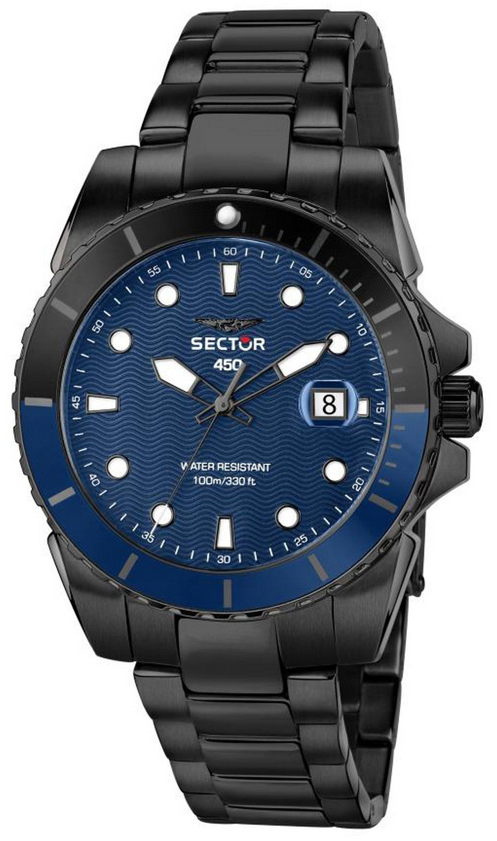 Sector 450 Blue Matt Dial Stainless Steel Quartz R3253276001 100m Men's Watch