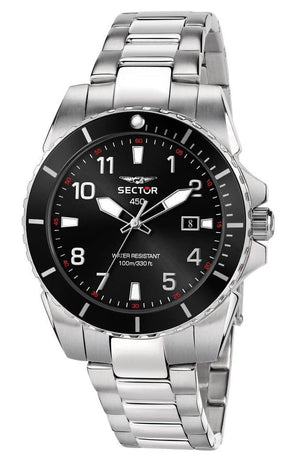 Sector 450 Date And Time Stainless Steel Black Dial Quartz R3253276009 100m Men's Watch