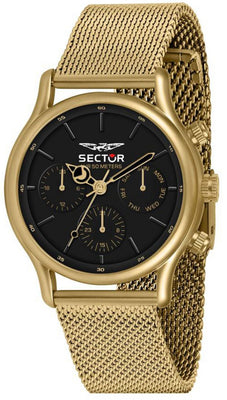 Sector 660 Black Dial Gold Tone Stainless Steel Quartz R3253517016 Men's Watch