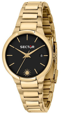 Sector 665 Black Dial Gold Tone Stainless Steel Quartz R3253524506 Women's Watch