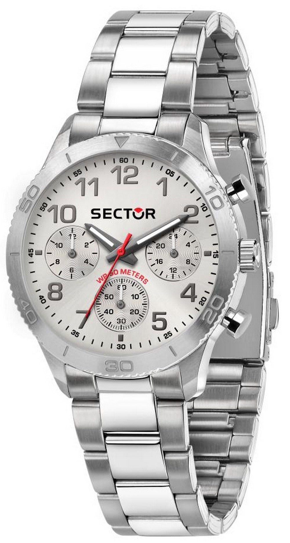 Sector 270 Chronograph White Silver Dial Stainless Steel Quartz R3253578019 Men's Watch