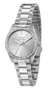 Sector 270 Just Time Crystal Accents Stainless Steel Silver Dial Quartz R3253578505 Women's Watch