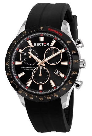 Sector 270 Chronograph Silicone Strap Black Dial Quartz R3271778001 Men's Watch