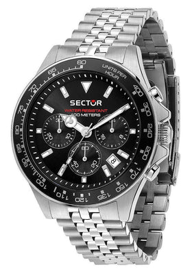 Sector 230 Chronograph Stainless Steel Black Dial Quartz R3273661033 100m Men's Watch