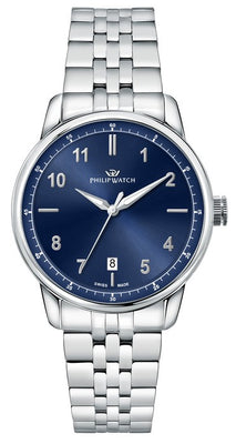 Philip Watch Swiss Made Anniversary Stainless Steel Blue Dial Quartz R8253150010 100m Men's Watch