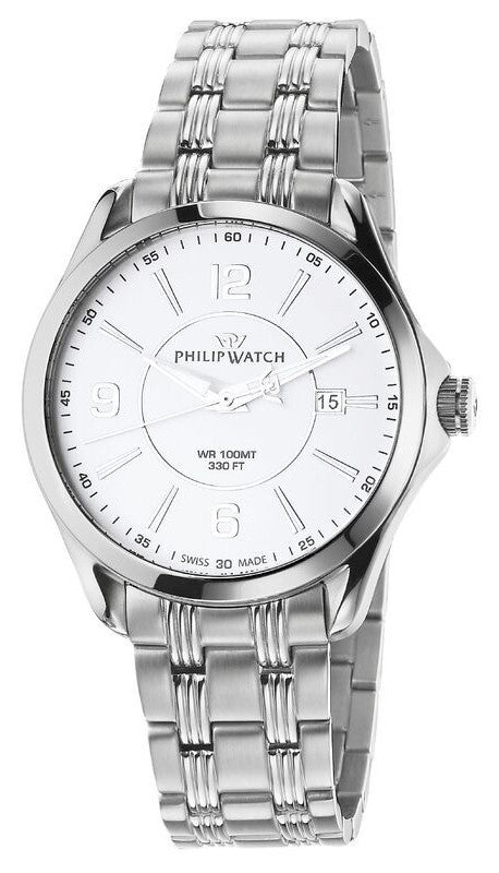 Philip Watch Swiss Made Blaze Stainless Steel Silver Dial Quartz R8253165009 100m Men's Watch