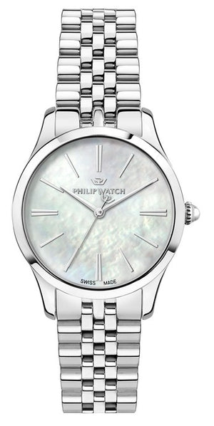 Philip Watch Swiss Made Grace Stainless Steel Mother Of Pearl Dial Quartz R8253208517 100m Women's Watch